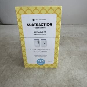 Think Tank Scholar 173 Subtraction Flash Cards Full Set, Games & Chart New